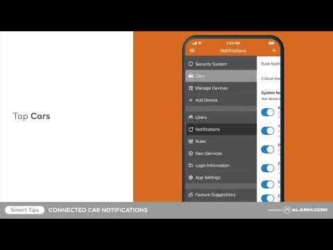 How to Set Up Alarm.com Connected Car Notifications (Mobile App)