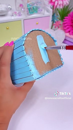 DIY Treasure Chest Box Using Ice Cream Sticks