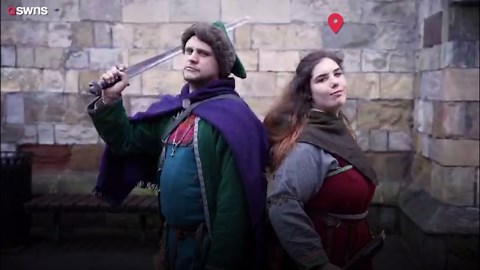 Couple who met at battle re-enactment live their lives as Vikings