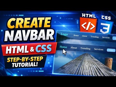 Create navbar using HTML & CSS only