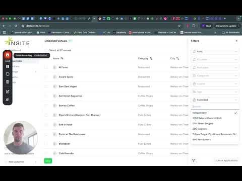 How to use the filters to find the Independent Venues