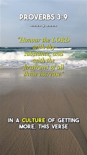 Proverbs 3:9 Honour the LORD with Your Wealth