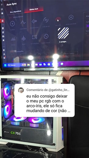 ERROR IN AURA SYNC DOES NOT CHANGE ARGB LED COLOR TO RAINBOW