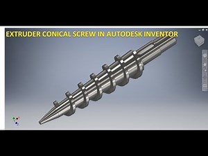 Extruder Conical Screw Design in Autodesk Inventor || Autodesk Inventor Tutorials 3d || Screw Design