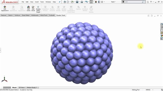 SolidWorks设计：气泡球