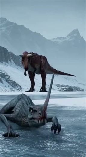 Blade Snout vs a hunting Carnotaurus in a Prehistoric World