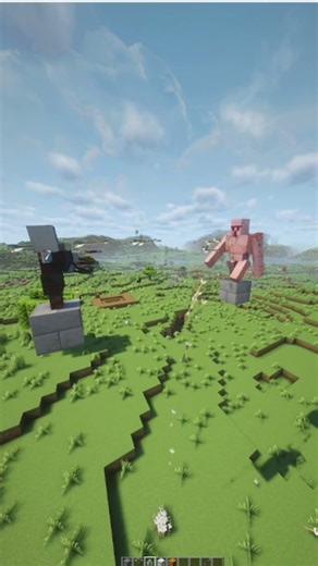 iron man & 10 pillager #minecraft