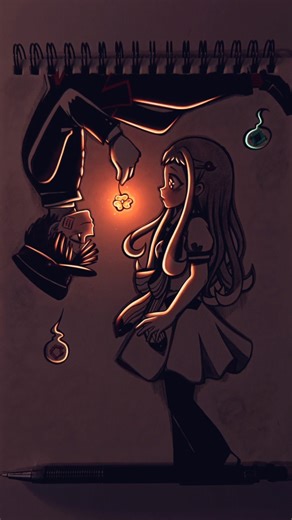 Draw Yashiro x Hanako ♥️✨ |Glowart| #anime #shorts #art #animedrawing #animeart