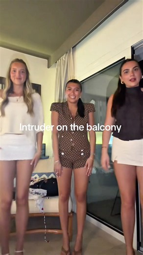she had an intruder on the balcony