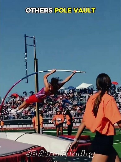 The Most Insane Pole Vault Spin Ever #aura #shorts #viral #polevault