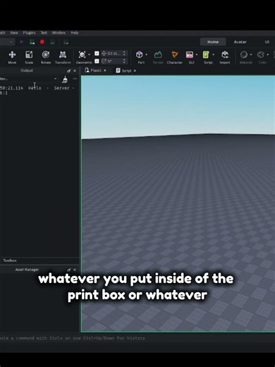 Printing and Variables #roblox #robloxdeveloper #scripting #coding #fyp