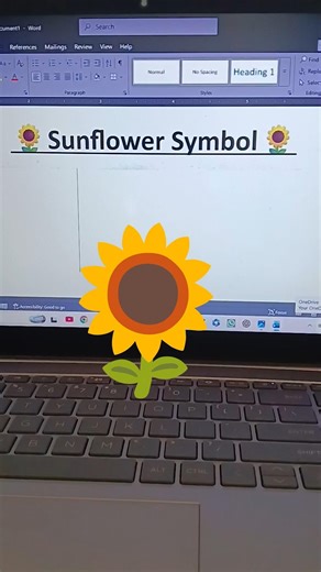 sunflower 🌻 symbol | ms word shortcut keys | ms word symbol | online class| #computer #subscribe #yt
