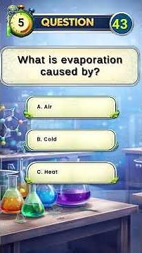 Solvent, Evaporation & Condensation Quiz 🧪 | Science MCQ Challenge #shortsviral