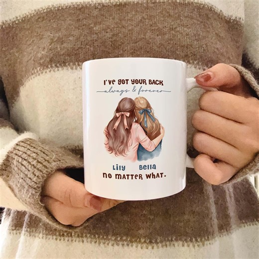 Personalized Best Friend Mug, I've Got Your Back Always & Forever Mug, Custom Name Friendship Mug, Bestie Gift for Sister or Friend - Etsy