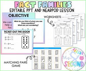 FACT FAMILIES | PPT and Interactive Nearpod Lesson | Distance Learning