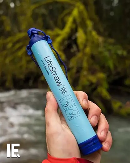 The LifeStraw serves as a portable filter, removing microplastics and bacteria from water, making it safe to drink. 📸: Youtube/ @lifestraw | Interesting Engineering