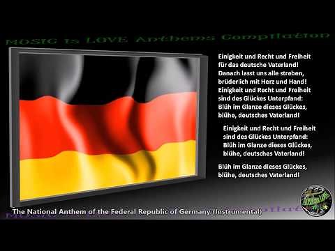 Germany National Anthem "Das Lied der Deutschen" INSTRUMENTAL with lyrics