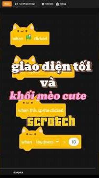 Dark mode and cat blocks on Scratch 🐱 #scratch #codingwithme #tutorial