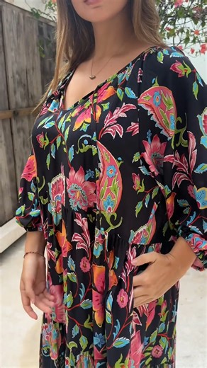 ✨ Spotlight's on the Jacinta Dress! ✨ Designed with the perfect balance of comfort style: floaty silhouette, v-neckline and statement sleeves. She's the kind of dress you'll never want to take off. Sizes 8-26, but not for long! ⚡️ > https://freez.com.au/products/jacinta-dress-black-floral | Freez Clothing