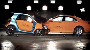 The Smart ForTwo shows its safety in a crash test