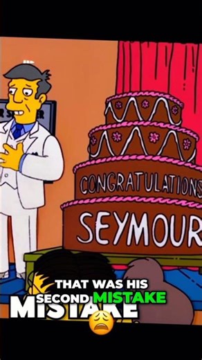 The Cake Making SKINNER'S white suit brown 😮 #thesimpsons #shorts
