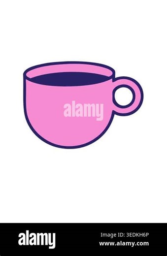 rise and float animation of tattoo cup of coffee Stock Video Footage - Alamy