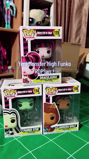 Yepyeni Monster High Funko POP’ları geldi ! Hepsine bayıldım 😍. #monsterhigh #monsterhighdolls #monsterhighedit #collection #koleksiyon #oyuncak #funkopop #draculaura #frankiestein #clawdeenwolf #keşfet #kesfet #kesfetteyiz #öneçıkar #fypシ゚viral @Monster High
