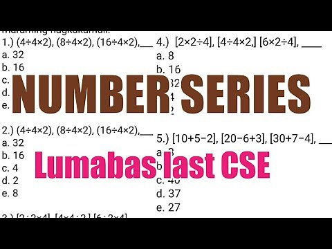 NUMBER SERIES na lumabas sa Civil Service Exam [Numerical Reasoning]