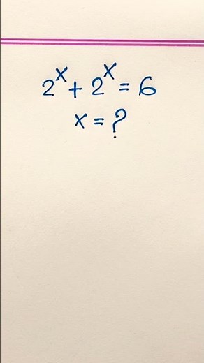 Exponential Equation #maths #mathematics #shorts