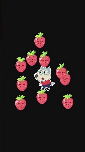 Meet The Happy Strawberry Family! 🍓🌙 Baby Wolfoo Sensory Video