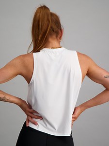 Burnt | Madison Performance Tank in White