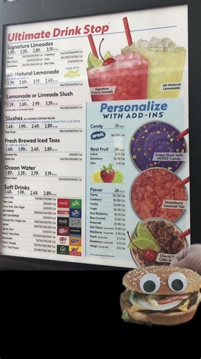 sonic drinks menu