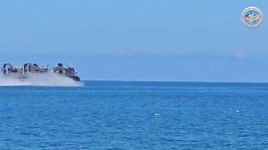 US Navy Landing Craft Air Cushion (LCAC) vehicle providing crucial amphibious capabilities, simulating the rapid deployment of troops and equipment in a coastal defense scenario. | Armed Forces of the Philippines