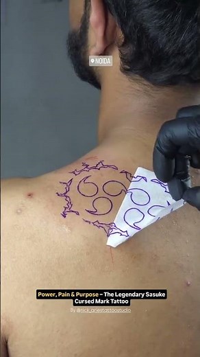 Naruto Inspired Sasuke Curse Mark ⚡ | Aries Tattoo Noida