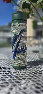 Luxury Custom Crystal Water Bottle – Handmade Rhinestone Bling Bottle – Unique Sparkling Gift for Her – Personalized Glam Hydration - Etsy
