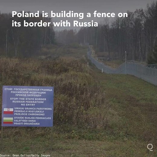 Poland Starts Building Fence on Border With Russia