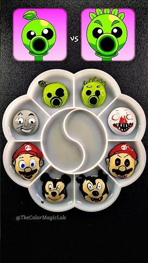 Color Mixing Battle: Normal 😀 vs Horror 🫨 #sprunki #thomastrain #mario #mickeymouse #peashooter