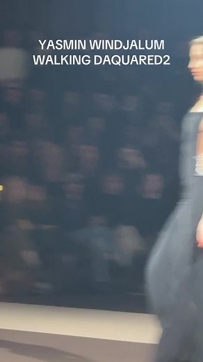 Yasmin Wijnaldum's Stunning Runway Walk at DSQUARED2