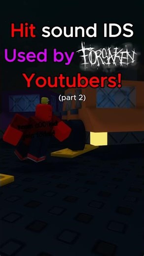 Hit sound IDS used by youtubers part 2 || Forsaken #forsaken #roblox #forsakenroblox