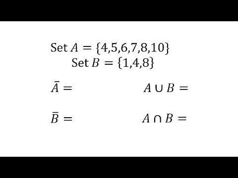 Find Complement, Union, and Intersection of 2 Sets as Lists