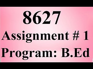 AIOU Solved Assignment No 1 Code 8627 spring 2021 | Baloch Academy