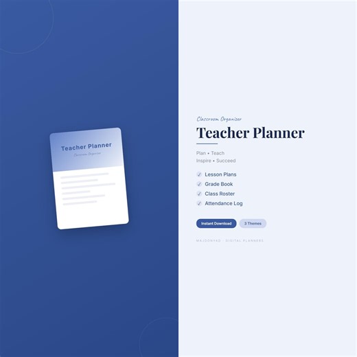 Teacher Planner Printable | Lesson Plan Template | Grade Book | Classroom Organizer | Teacher Gift A4 Letter PDF - Etsy