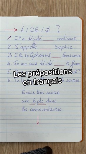 🇫🇷 À, DE ou RIEN, quelles prépositions utiliser avec les verbes : décider, se décider, téléphoner, appeler, se rappeler, penser ?