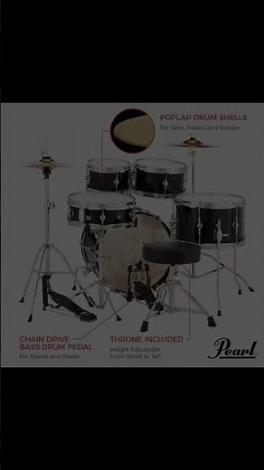 Pearl Roadshow Jr. 5 Piece Drum Set YouTube Short