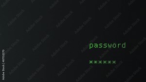 Entering computer password. Black screen, with blinking cursor