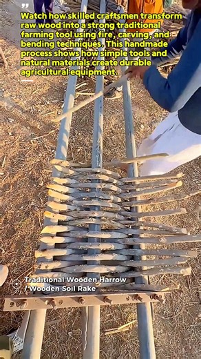 Making Traditional Wooden Farming Tool by Hand : Amazing Craftsmanship Process