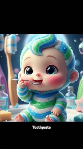 Toothpaste eating #shorts #shortvideo #ai #aivideo #shortsfeed #baby #music