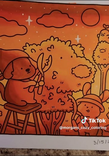 Adorable Orange Coloring Page for Cozy Cuties
