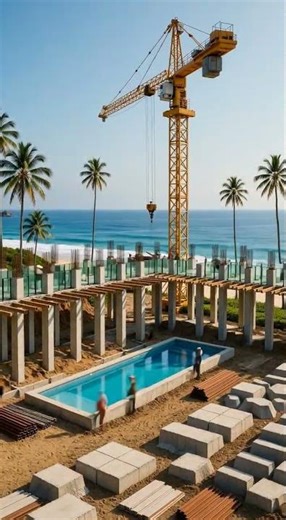 Luxury Tropical Resort Construction Timelapse | From Raw Land to 5-Star Paradise Hotel