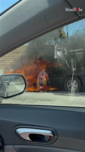 Roadside Emergency: SUV Fire Sends Smoke Over Freeway || WooGlobe